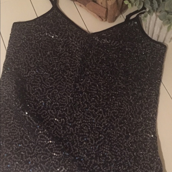 Express Tops - Express Black Sequin Cami Express Tops - Express Black Sequin Cami